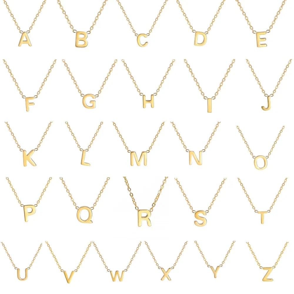 Collier Pendentif Alphabet Brillant
